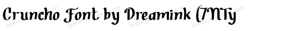 Cruncho Font by Dreamink (7NTypes)字体转换